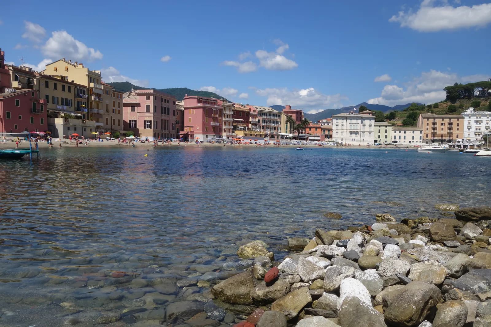 The Bay of Silence in Sestri Levante seen from the shore