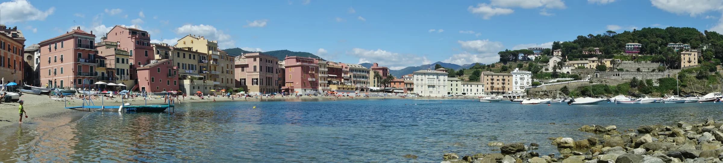 Panoramic view of the Bay of Silence in Sestri Levante